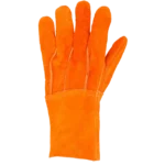Guantes de Carnaza Largo/ Refuerzo en Palma / Resistente a Abrasión y Temperaturas Moderadas.