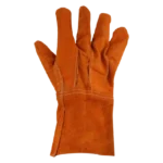Guantes de Carnaza Largo/ Refuerzo en Palma / Resistente a Abrasión y Temperaturas Moderadas. - Image 4