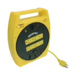 Multicontacto Eléctrico Tipo Carrete con 6 Contactos y 6 metros de Extensión / 127 V CA 10 A Máximo.