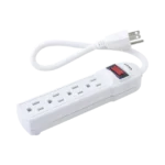 Multicontacto con cable 30 cm. 4 tomas 127 Vca línea, tierra, neutro 15 A max.