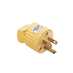 Clavija con Abrazadera Plástica Aterrizada  / 127 V CA 15 A Max.  / Fabricada en Plastico ABS.