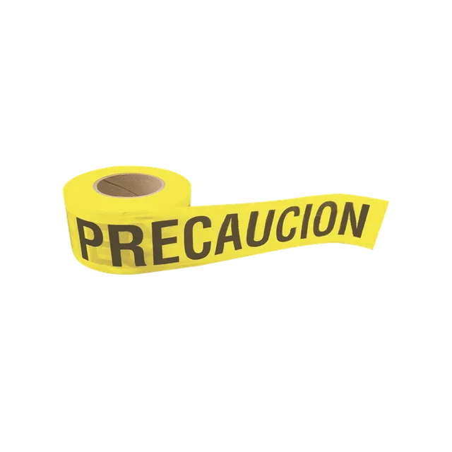 SYS137297-h Cinta para barricada "PRECAUCION" de 100 m y ancho de 3". - Image 1