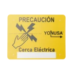 Letrero de PRECAUCION para cercas electrificadas (21.8 x 17 cm)