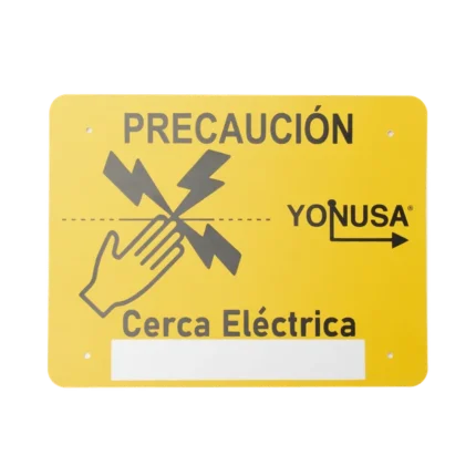 Letrero de PRECAUCION para cercas electrificadas (21.8 x 17 cm)