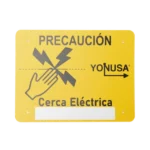 Letrero de PRECAUCION para cercas electrificadas (21.8 x 17 cm) - Image 2