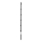 Poste con 6 Aisladores de PASO  para Cerca Electrificada. Tubo Galva. de 1.4m, cal. 18 de 1" Diam. + Pintura Negra. - Image 3
