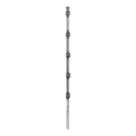 Poste de Paso de 1.2m para Cerca Electrificada.Tubo Galvanizado cal. 18 de 1"Diam. con Tapón y 5 Aisladores Instalados. - Image 3