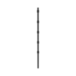 Poste con 5 Aisladores de PASO  para Cerca Electrificada. Tubo Galvanizado de 1.2m, cal. 18 de 1" Diam. + Pintura Negra Aplicación en Polvo. - Image 3
