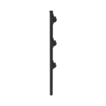 Poste de Paso Negro de 0.75m para Cerca Electrificada. Tubo Galvanizado cal. 18 de 1"Diam. con Tapón y 3 Aisladores Instalados.