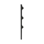 Poste de Paso Negro de 0.75m para Cerca Electrificada. Tubo Galvanizado cal. 18 de 1"Diam. con Tapón y 3 Aisladores Instalados. - Image 2