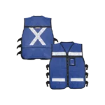 Chaleco Reflejante con 6 Bolsas Externas / 6 Broches ajustables / Talla Grande.