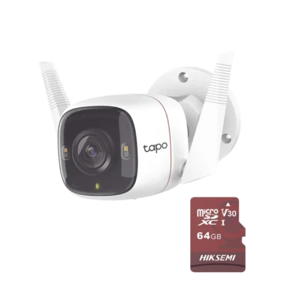 Kit de Cámara IP Wi-Fi / Incluye 1 Pieza Modelo TAPO-C320WS  /  Utiliza La App Tapo / 1 Memoria Micro SD Modelo Mod  HS-TF-E1/64G