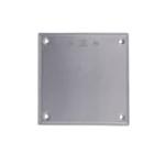 Tapa cuadrada ciega de aluminio para caja cuadrada. - Image 2