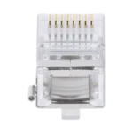 Bote con 100 Piezas de Plug Modular RJ45 Cat5e blindado, chapado de oro a 30 micras para durabilidad extrema CON PIN DE TIERRA - Image 6