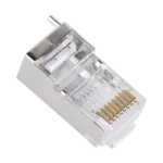 Bote con 100 Piezas de Plug Modular RJ45 Cat5e blindado, chapado de oro a 30 micras para durabilidad extrema CON PIN DE TIERRA - Image 4