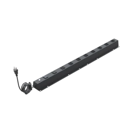 PDU Vertical de 10 Contactos (NEMA 5-15R). Volt. Ent./Sal.: 120Vca/15A compatible con Racks EIRL y EIQR.