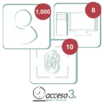 [BAJO PEDIDO] Licencia de 3 años para software Acceso3 TITANIUM / 1000 Empleados / 10 reloj / 10 PC
