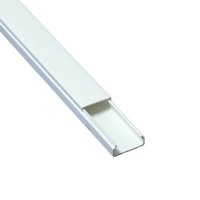TMK1020SD Canaleta blanca de PVC auto extinguible, sin división, 20 x 10 mm, tramo de 2.5 m (5101-01260) - Image 1
