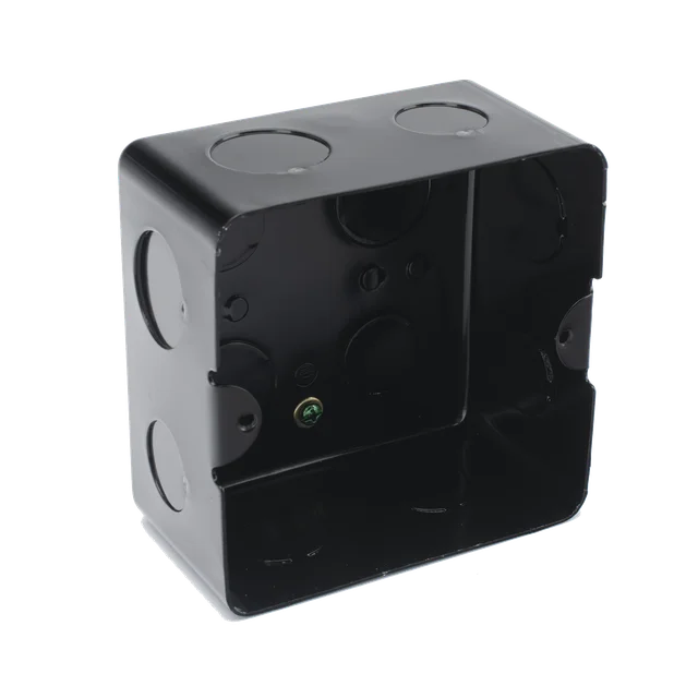 TMK10X10-h Caja de Registro de Acero Galvanizado, 10x10 cm (3.94x3.94 Pulgadas), Color Negro (11000-00000) - Image 1
