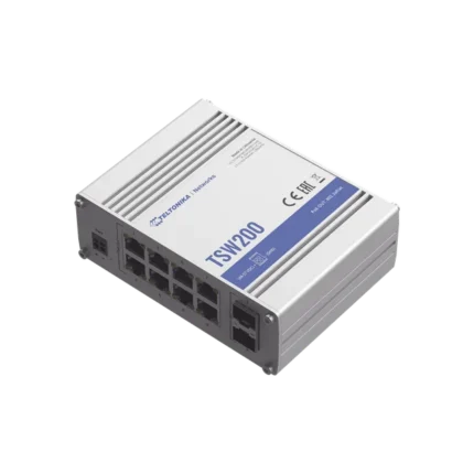 Switch Industrial No-Administrable 8 puertos Gigabit PoE 802.3af/at, 2 puertos SFP