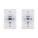 Kit Extensor HDMI en PLACAS DE PARED para distancias de 40 metros / Resolución 1080P @ 60 Hz / Cat 6/6A/ 7 / HDR/ Cero Latencia / Soporta Control Remoto / Placa de pared de 2.74 x 4.49” (tamaño estándar de EE.UU.). - Image 2
