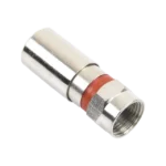 Conector F Macho de Compresión, Metálico para cable RG-59, Cuerpo de Bronce Niquelado. - Image 4
