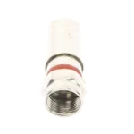 Conector F Macho de Compresión, Metálico para cable RG-6, Cuerpo de Bronce Niquelado. - Image 3