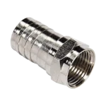 Conector F Macho, Plegable de Doble Blindaje para cable RG-6, Cuerpo de Bronce Niquelado. - Image 2