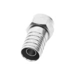 Conector F Macho, Plegable de Doble Blindaje para cable RG-59, Cuerpo de Bronce Niquelado. - Image 3