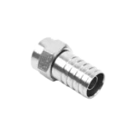 Conector F Macho, Plegable de Doble Blindaje para cable RG-59, Cuerpo de Bronce Niquelado. - Image 2