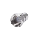 Conector F Macho, Plegable con PIN para Cable RG-6, Cuerpo de Bronce Niquelado.