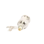 Conector BNC macho en 75 Ohm, para cable coaxial RG-59 / Con base de alivio negra de PVC, Níquel/ Oro/ PTFE. - Image 3
