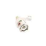 Conector BNC macho en 75 Ohm, para cable coaxial RG-59 / Con base de alivio negra de PVC, Níquel/ Oro/ PTFE. - Image 4