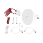 Antena Tipo Horn de 30 °, 19 dBi, 4.9-6.5 GHz, Ideal para ambientes de alto ruido,  Tipo de conector N-Hembra, con montaje y jumpers incluidos
