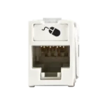 Jack UltraMAX Cat6A, UTP, Montaje híbrido en Placa de Pared (Plano y Angulado), Color Blanco, Punch Down - Image 2