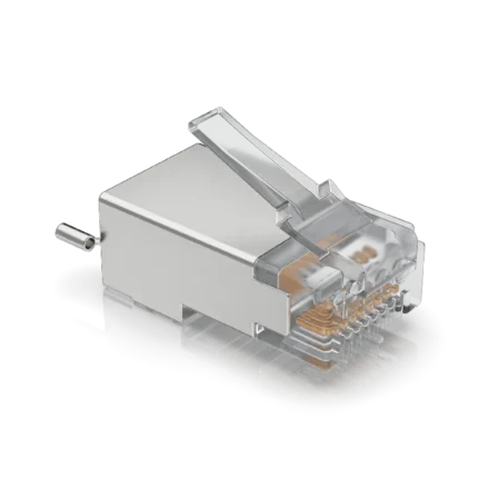 Paquete de 100 Conectores RJ45 Blindados Diseñados para Cables Ethernet UISP (UISP Cable Pro y Cable Carrier)