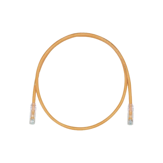 UTP28CH1OR-h Cable de Parcheo, UTP Cat5e, Diámetro Reducido (28AWG), Color Naranja, 0.30 Metros (1 Pie) - Image 1
