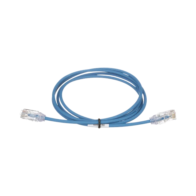 UTP28SP2BU-h Cable de Parcheo TX6, UTP Cat6, Diámetro Reducido (28AWG), Color Azul, 0.61 Metros (2 Pies) - Image 1