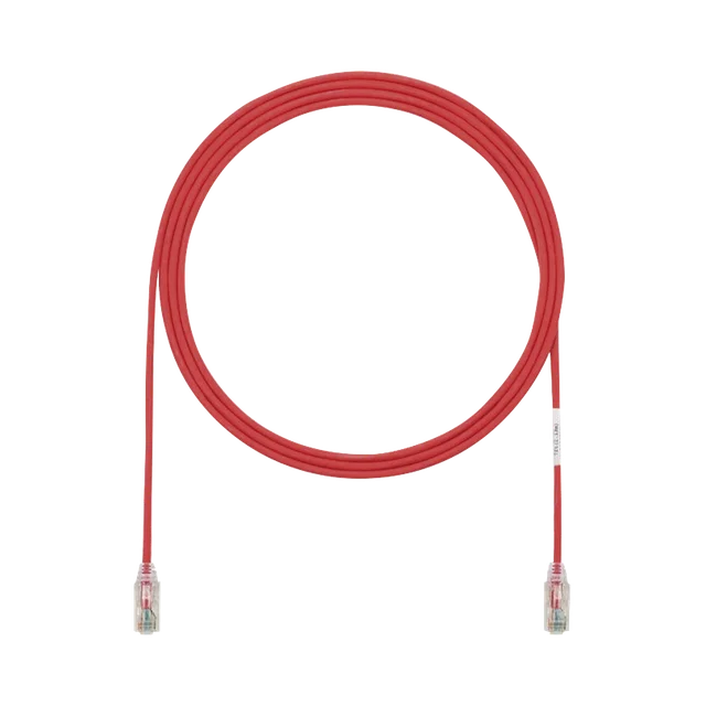 UTP28SP3RD-h Cable de Parcheo TX6, UTP Cat6, Diámetro Reducido (28AWG), Color Rojo, 0.91 Metros (3 Pies) - Image 1