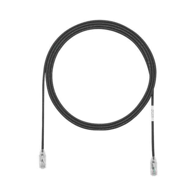 UTP28SP7BL-h Cable de Parcheo TX6, UTP Cat6, Diámetro Reducido (28AWG), Color Negro, 2.13 Metros (7 Pies) - Image 1