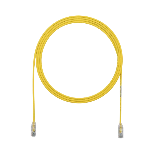 UTP28SP7YL-h Cable de Parcheo TX6, UTP Cat6, Diámetro Reducido (28AWG), Color Amarillo, 2.13 Metros (7 Pies) - Image 1
