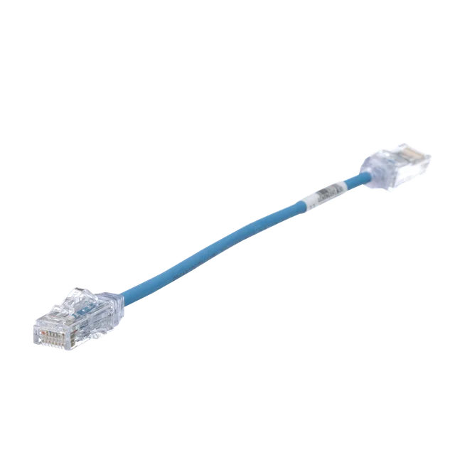 UTP28SP8INBU-h Cable de Parcheo TX6, UTP Cat6, Diámetro Reducido (28AWG), Color Azul, 20.2 cm (8 Pulgadas) - Image 1