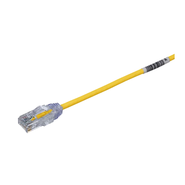 UTP28SP8INYL-h Cable de Parcheo TX6, UTP Cat6, Diámetro Reducido (28AWG), Color Amarillo, 20.2 cm (8 Pulgadas) - Image 1