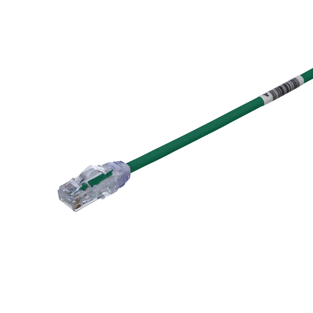 UTP28X8INGR-h Cable de Parcheo UTP, Cat6A, Diámetro Reducido (28 AWG), CM/LSZH, Color Verde, 20.3 cm (8 Pulgadas) - Image 1