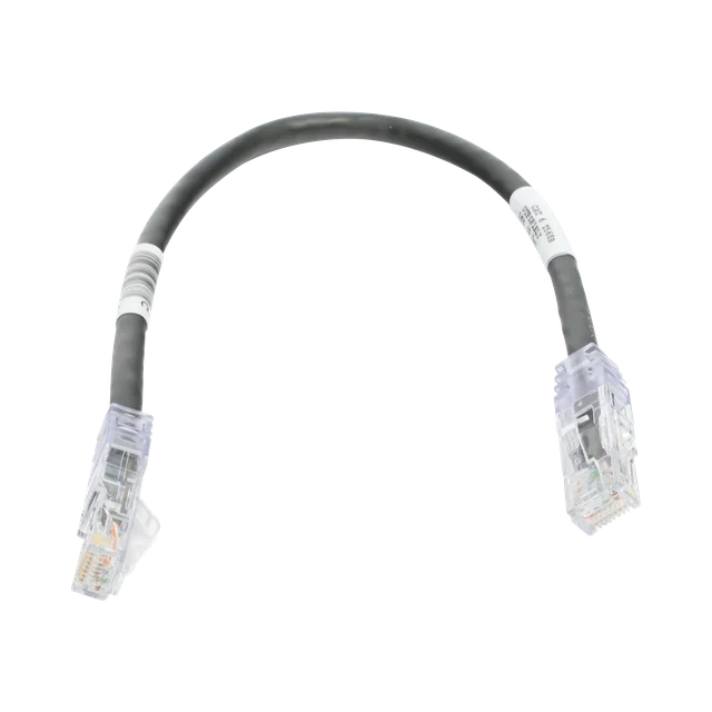 UTPSP1BLY-h Cable de Parcheo TX6, UTP Cat6, 24 AWG, CM, Color Negro, 0.3 Metros (1 Pie) - Image 1