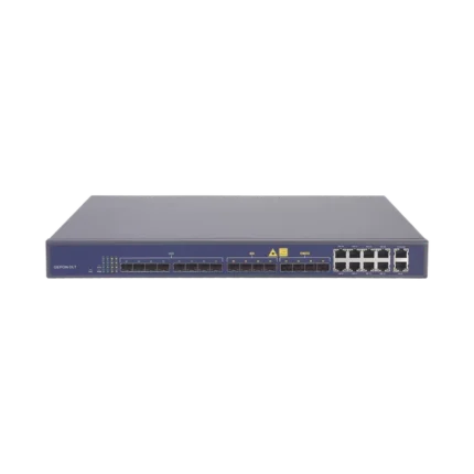 OLT de 8 puertos EPON con 16 puertos Uplink (8 puertos Gigabit Ethernet + 4 puertos SFP + 4 puertos SFP+), hasta 512 ONUs