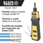 Herramienta Ponchadora de Impacto con Cuchilla para Paneles y Bloques de 66/110. Termina y Corta Cables CAT3, CAT5e y CAT6/6A en 1 paso - Image 6