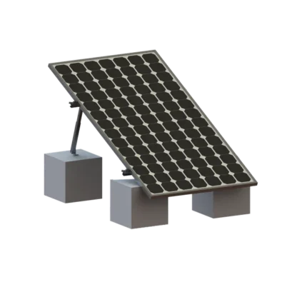 Montaje para Panel Solar, Riel "8" de 1400mm para Módulos con Espesor de 35mm, Velocidad de Viento Máx. 136km/h (20° a 45°)