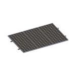 Kit De Minirieles Para Panel Solar Arreglo 1X3  Para Instalación Plano En Lámina