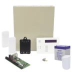 Panel de Alarma VISTA48LA Teclado Alfanumérico con Receptor Inalámbrico, Batería, Transformador, Sensor de Movimiento y 2 Contactos Magnéticos Inalámbricos SFire